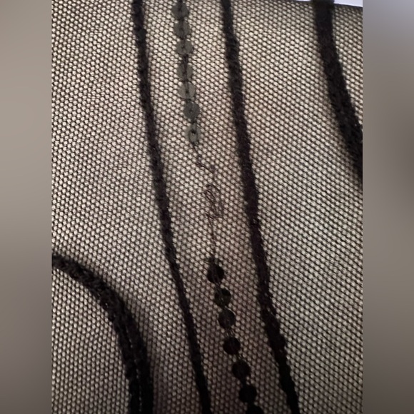 Beaded and Embroidered Black Lace Scarf/Shawl - Picture 13 of 16